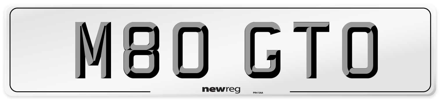 M80 GTO Number Plate from New Reg